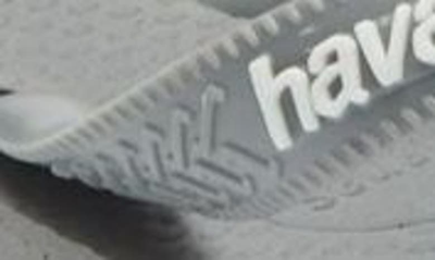 Shop Havaianas Kids' Brazil Logo Flip Flop In Steel Grey/ Steel Grey