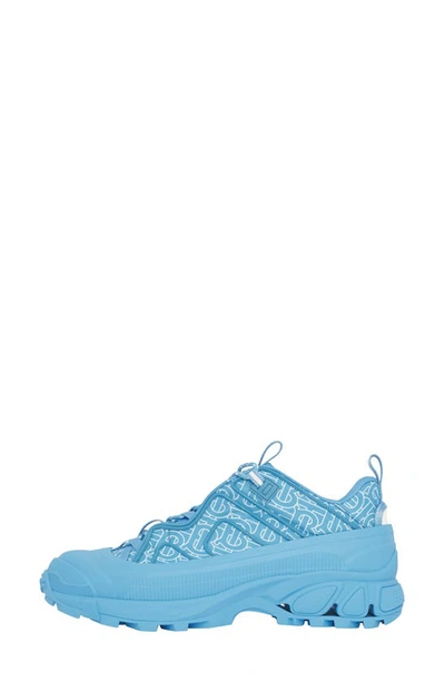 Shop Burberry Arthur Tb Monogram Print Nylon Sneaker In Blue Topaz Ip Patt