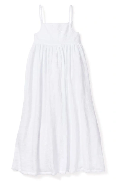 Shop Petite Plume Serene Cotton Gauze Nightgown In White