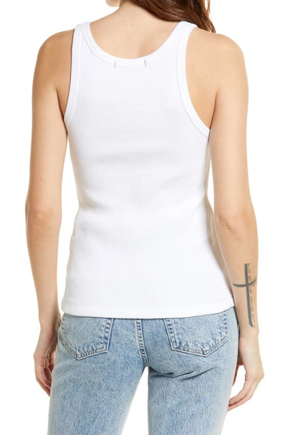 Shop Amo Long Rib Tank In White