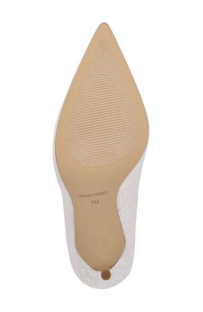 Shop Nine West Fresh Pointed Toe Pump In Ivory Lace