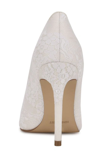 Shop Nine West Fresh Pointed Toe Pump In Ivory Lace