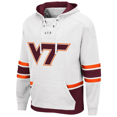 Shop Colosseum White Virginia Tech Hokies Lace Up 3.0 Pullover Hoodie