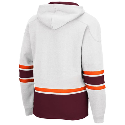 Shop Colosseum White Virginia Tech Hokies Lace Up 3.0 Pullover Hoodie