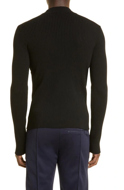 Shop Courrèges Mock Neck Sweater In Black