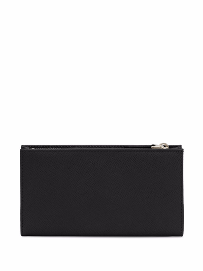 Shop Prada Triangle Logo Wallet In Black