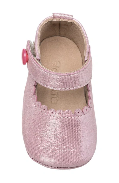 Shop Elephantito Mary Jane Crib Shoe In Carnation