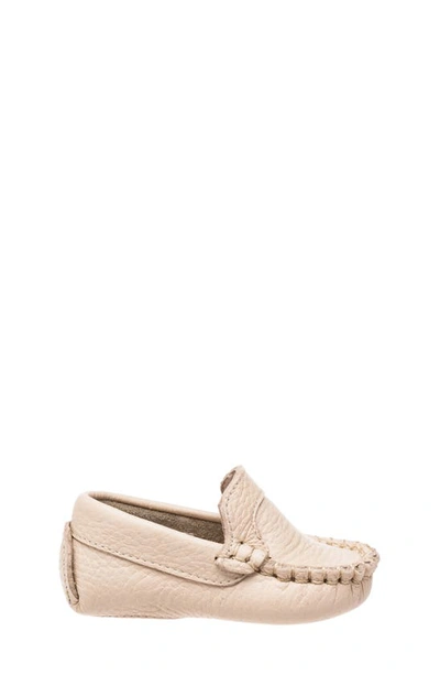Elephantito Girl's Leather Moccasin Shoes, Baby In Cream