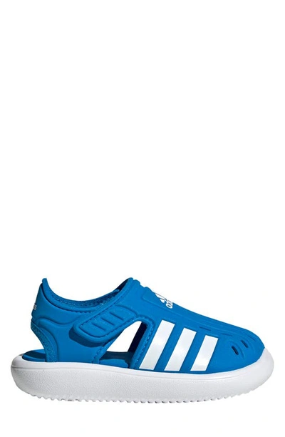 Shop Adidas Originals Water Sandal In Blue Rush/ftwr White