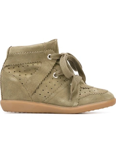 Isabel Marant 'bobby'隐藏式坡跟鞋 In Taupe