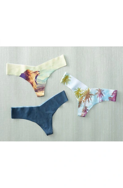 Shop Commando Print Thong In Yellow Butterfly