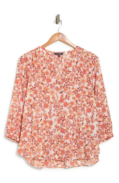 Shop Nydj High/low Crepe Blouse In Peacedale Blossoms