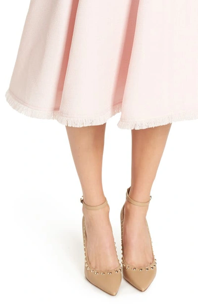 Eliza J Fringe Hem A-line Dress In Blush