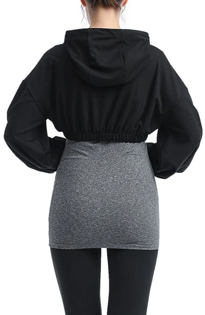 Shop Kimi And Kai Aroa Active Maternity/nursing Hoodie In Black/ Gray