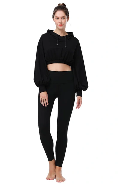 Kimi And Kai Aroa Active Maternity/nursing Hoodie In Black/ Gray