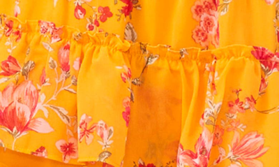 Shop 1.state Sleeveless Ruffle Minidress In Orange