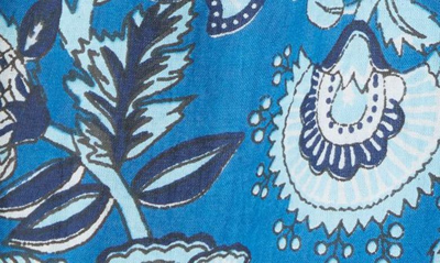 Shop Mille Francesca High Neck Cotton Blouse In French Blue