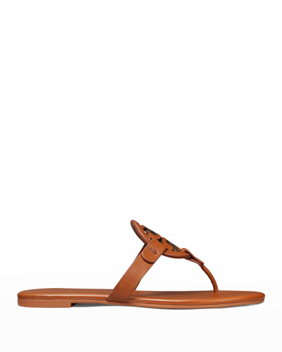 Shop Tory Burch Miller Soft Leather Sandals In Miele
