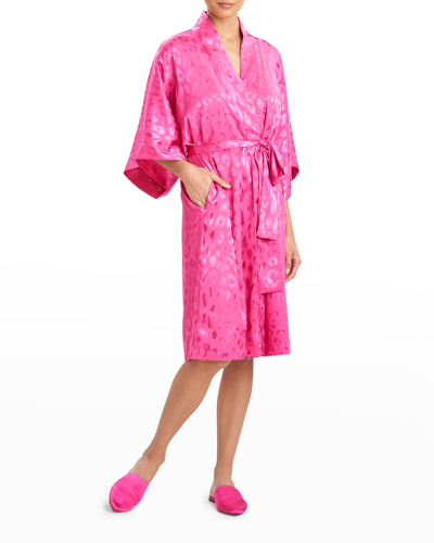 Shop Natori Decadence Tonal-print Robe In Tpi