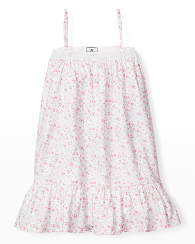 Shop Petite Plume Girl's Dorset Floral-print Nightgown In White
