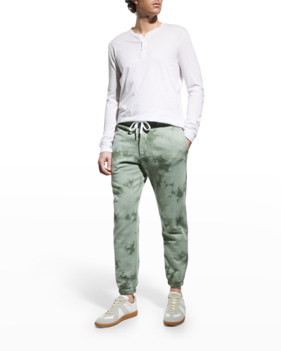 Shop Rag & Bone Men's City Tie-dye Jogger Pants In Leaf Green