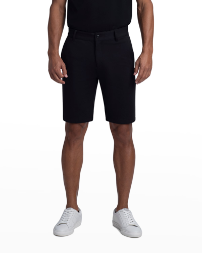 Shop Bugatchi Men's Performance Knit Bermuda Shorts In Black