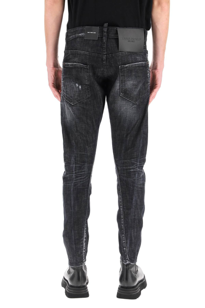 Shop Dsquared2 Faded Black Wash Sexy Twist Jeans