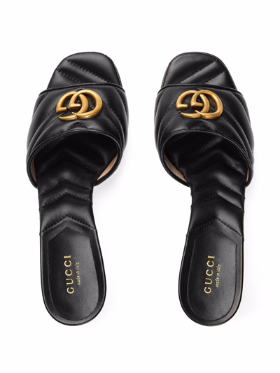 Shop Gucci Sandali Doppia G In Black