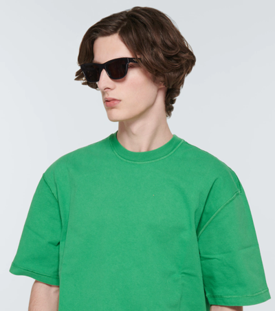 Bottega Veneta Acetate Sunglasses In Black-black-grey