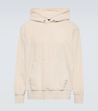 Shop Les Tien Cotton Jersey Hoodie In Ivory