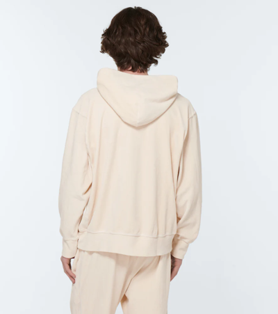 Shop Les Tien Cotton Jersey Hoodie In Ivory