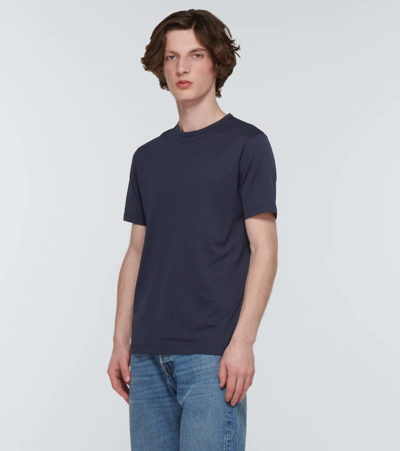 Shop Sunspel Classic Cotton T-shirt In Navy