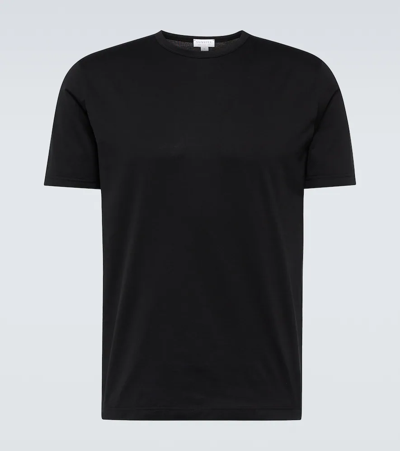 Shop Sunspel Classic Cotton T-shirt In Black