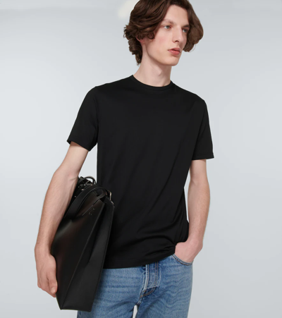 Shop Sunspel Classic Cotton T-shirt In Black