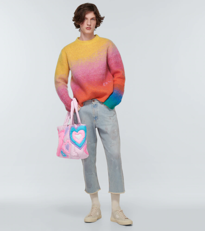 仿旧九分牛仔裤