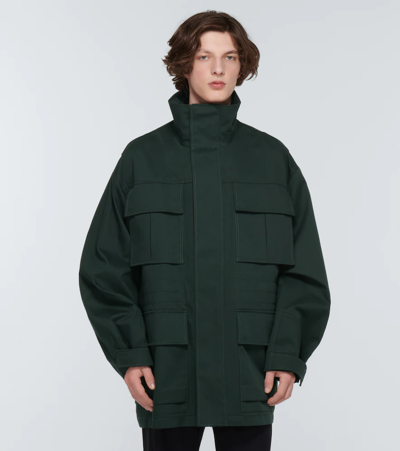 Shop Ami Alexandre Mattiussi Parka Coat In Evergreen/green