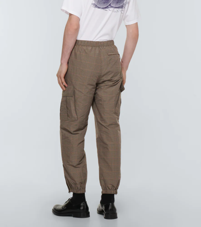 Shop Undercover Nylon Cargo Pants In Brown Ck