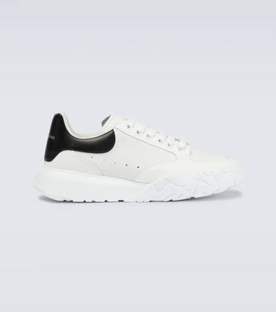Shop Alexander Mcqueen Court Sneakers In White/black