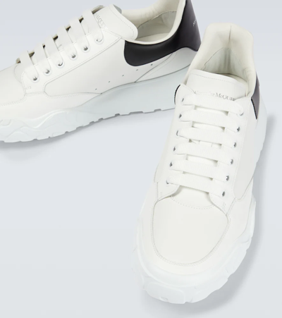 Shop Alexander Mcqueen Court Sneakers In White/black