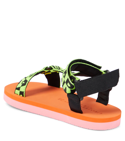 Shop Stella Mccartney Logo Sandals In Arancio