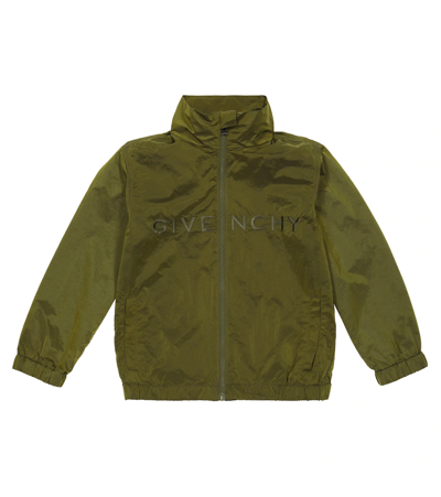 Shop Givenchy Logo Technical Jacket In Khaki