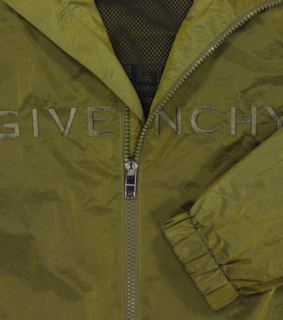 Shop Givenchy Logo Technical Jacket In Khaki