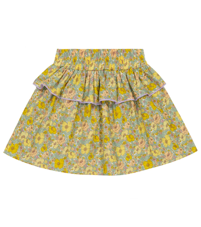 Shop Paade Mode Bella Floral Cotton Skirt In Bella Yellow