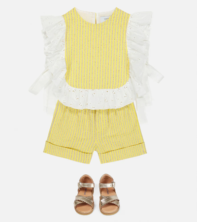 Shop Paade Mode Auguste Striped Shorts In Auguste Yellow