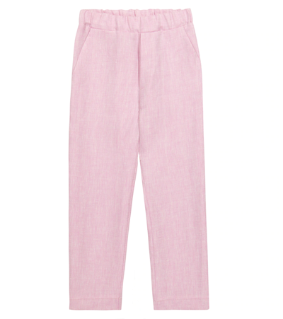 Shop Paade Mode Linen Pants In Forgetmenot Pink