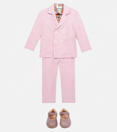 Shop Paade Mode Linen Pants In Forgetmenot Pink