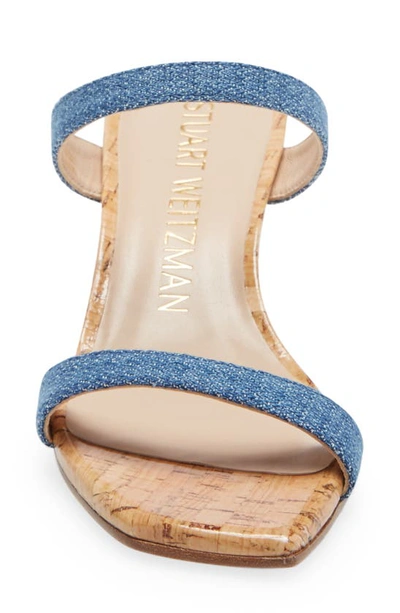 Shop Stuart Weitzman Aleena Wedge Slide Sandal In Washed