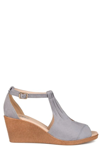 Journee Collection Collection Women's Tru Comfort Foam Wide Width Kedzie Wedge In Grey