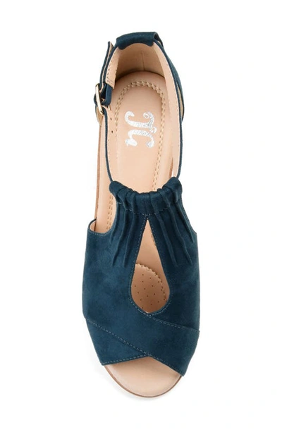 Journee Collection Kedzie Wedge Sandal In Blue