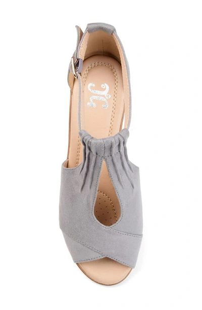 Journee Collection Collection Women's Tru Comfort Foam Wide Width Kedzie Wedge In Grey